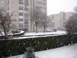 Caen sous la neige