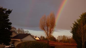 sunset et arc-en-ciel