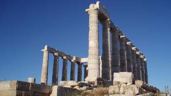 Temple de Poséidon et canal de Corinthe